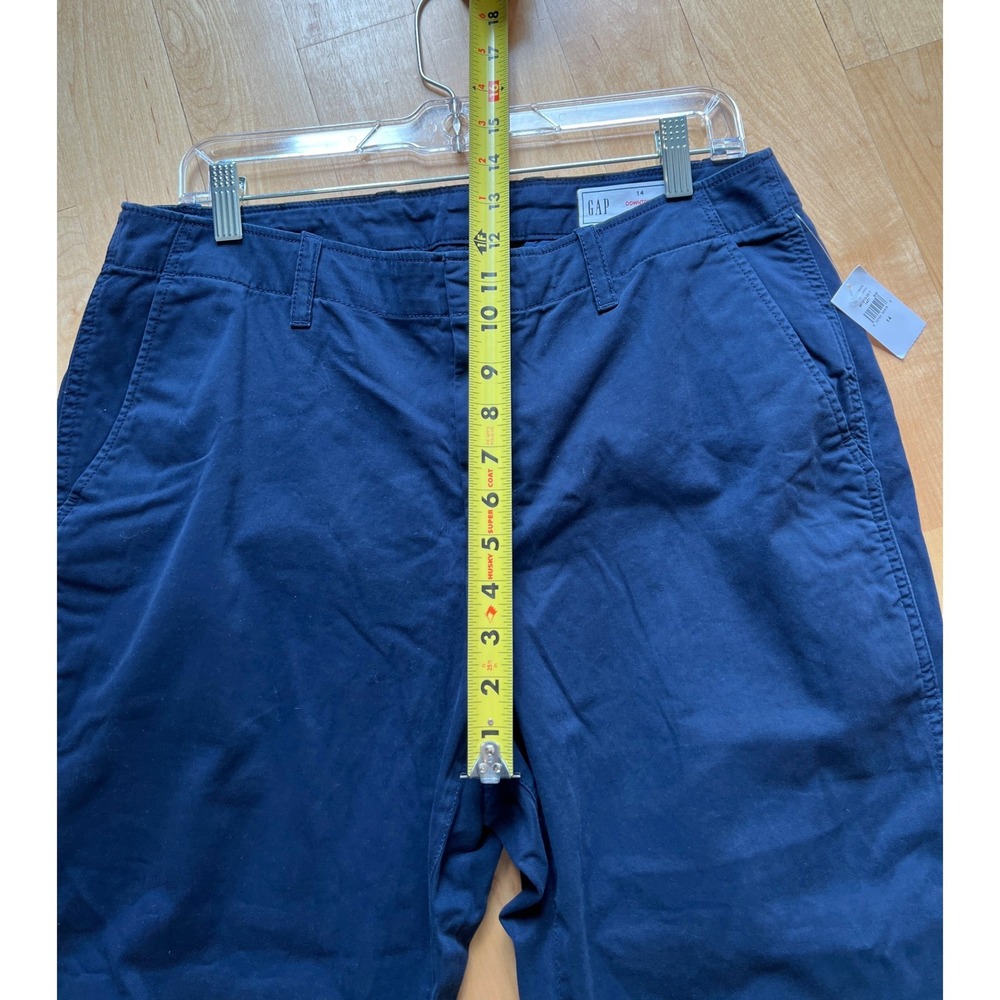 Gap Womens 14 Navy Blue Downtown Khaki Pants Straight Leg Chino Stretch NWT - Picture 5 of 7
